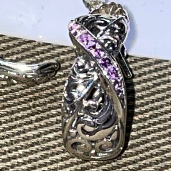 Bali Designs Robert Manse AMETHYST HOOP Earrings - Picture 5 of 13